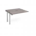 Adapt sliding top add on unit single 1200mm x 1200mm - silver frame, grey oak top STE1212-AB-S-GO