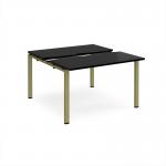 Adapt sliding top back to back desks 1200mm x 1200mm - green frame, black top STE1212-GN-BK