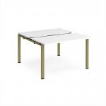 Adapt sliding top back to back desks 1200mm x 1200mm - green frame, white top STE1212-GN-WH