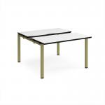 Adapt sliding top back to back desks 1200mm x 1200mm - green frame, white top, black edge STE1212-GN-WK