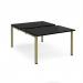 Adapt sliding top back to back desks 1200mm x 1600mm - green frame, black top STE1216-GN-BK
