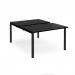 Adapt sliding top back to back desks 1200mm x 1600mm - black frame, black top STE1216-K-BK