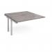 Adapt sliding top add on unit single 1400mm x 1600mm - silver frame, grey oak top STE1416-AB-S-GO