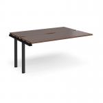 Adapt sliding top add on unit single 1600mm x 1200mm - black frame, walnut top STE1612-AB-K-W