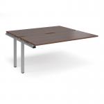 Adapt sliding top add on units 1600mm x 1600mm - silver frame, walnut top STE1616-AB-S-W