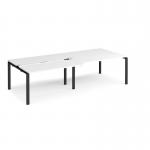 Adapt sliding top double back to back desks 2800mm x 1200mm - black frame, white top STE2812-K-WH