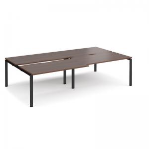 Adapt sliding top double back to back desks 2800mm x 1600mm - black