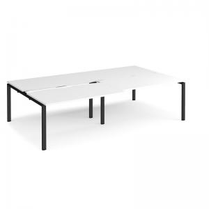 Adapt sliding top double back to back desks 2800mm x 1600mm - black
