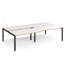 Adapt sliding top double back to back desks 2800mm x 1600mm - black