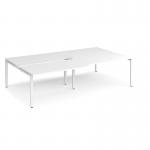 Adapt sliding top double back to back desks 2800mm x 1600mm - white frame, white top STE2816-WH-WH