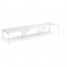 Adapt sliding top triple back to back desks 4200mm x 1200mm - white frame, white top STE4212-WH-WH