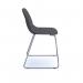 Strut multi-purpose chair with chrome sled frame - grey STR501C-GR