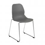 Strut multi-purpose chair with chrome sled frame - grey STR501C-GR