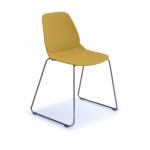 Strut multi-purpose chair with chrome sled frame - mustard STR501C-MU