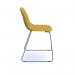 Strut multi-purpose chair with chrome sled frame - mustard STR501C-MU