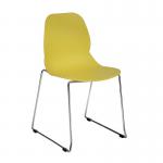 Strut multi-purpose chair with chrome sled frame - mustard STR501C-MU
