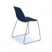 Strut multi-purpose chair with chrome sled frame - navy blue STR501C-NB