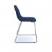 Strut multi-purpose chair with chrome sled frame - navy blue STR501C-NB