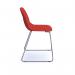 Strut multi-purpose chair with chrome sled frame - red STR501C-RE