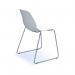 Strut multi-purpose chair with chrome sled frame - white STR501C-WH