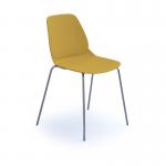 Strut multi-purpose chair with chrome 4 leg frame - mustard STR502C-MU