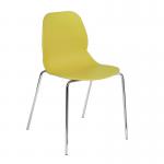 Strut multi-purpose chair with chrome 4 leg frame - mustard