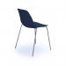 Strut multi-purpose chair with chrome 4 leg frame - navy blue STR502C-NB