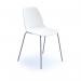 Strut multi-purpose chair with chrome 4 leg frame - white STR502C-WH