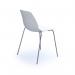 Strut multi-purpose chair with chrome 4 leg frame - white STR502C-WH