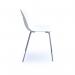 Strut multi-purpose chair with chrome 4 leg frame - white STR502C-WH