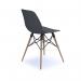 Strut multi-purpose chair with natural oak 4 leg frame and black steel detail - grey STR504W-GR