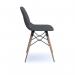 Strut multi-purpose chair with natural oak 4 leg frame and black steel detail - grey STR504W-GR