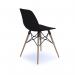 Strut multi-purpose chair with natural oak 4 leg frame and black steel detail - black STR504W-K