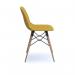 Strut multi-purpose chair with natural oak 4 leg frame and black steel detail - mustard STR504W-MU