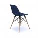 Strut multi-purpose chair with natural oak 4 leg frame and black steel detail - navy blue STR504W-NB