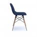 Strut multi-purpose chair with natural oak 4 leg frame and black steel detail - navy blue STR504W-NB