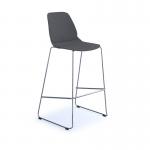 Strut multi-purpose stool with chrome sled frame - grey STR601C-GR