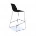 Strut multi-purpose stool with chrome sled frame - black STR601C-K