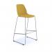 Strut multi-purpose stool with chrome sled frame - mustard STR601C-MU