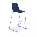 Strut multi-purpose stool with chrome sled frame - navy blue STR601C-NB