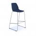 Strut multi-purpose stool with chrome sled frame - navy blue STR601C-NB