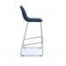 Strut multi-purpose stool with chrome sled frame - navy blue STR601C-NB