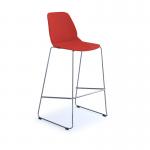 Strut multi-purpose stool with chrome sled frame - red STR601C-RE