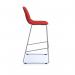 Strut multi-purpose stool with chrome sled frame - red STR601C-RE