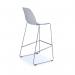 Strut multi-purpose stool with chrome sled frame - white STR601C-WH