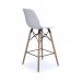 Strut multi-purpose stool with natural oak 4 leg frame and black steel detail - white STR604W-WH