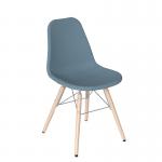 Suzi fully upholstered chair with 4 oak wooden legs - made to order SUZ200