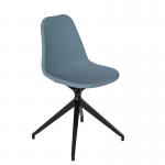 Suzi fully upholstered chair with black pyramid base - made to order SUZ400-K