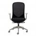 Sway black mesh back adjustable operator chair with black fabric seat, grey frame and base SWY300K2-G