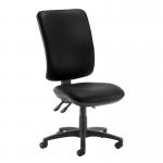 Senza extra high back operator chair with no arms - Nero Black vinyl SX40-000-00110